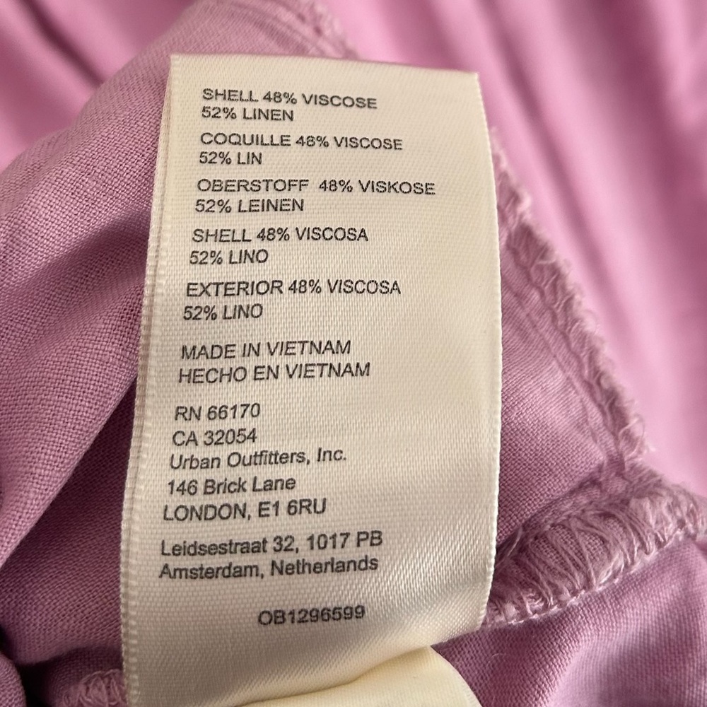 We The Free Moon City Top Oversized Linen Blend Tee in Lilac (XS) - Picture 7 of 7